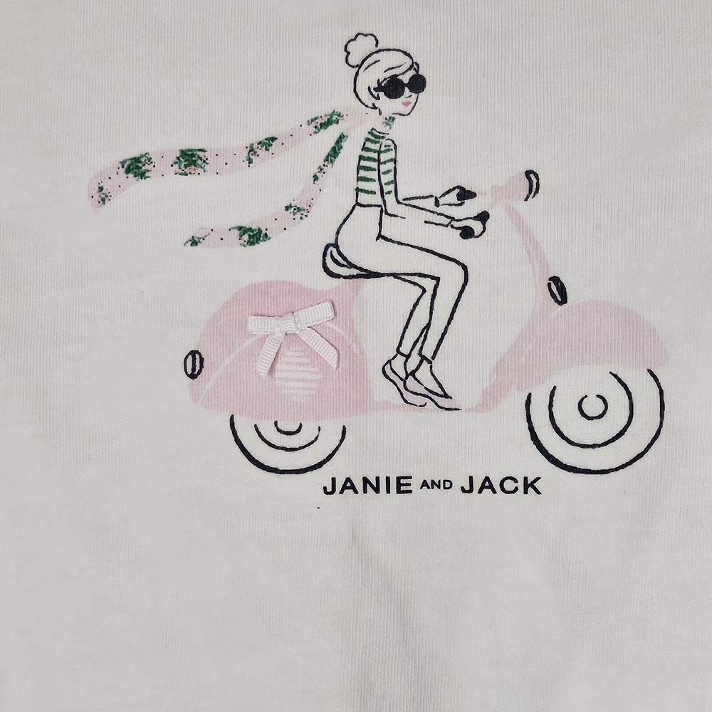 Janie and Jack White and Pink Kids Shirt